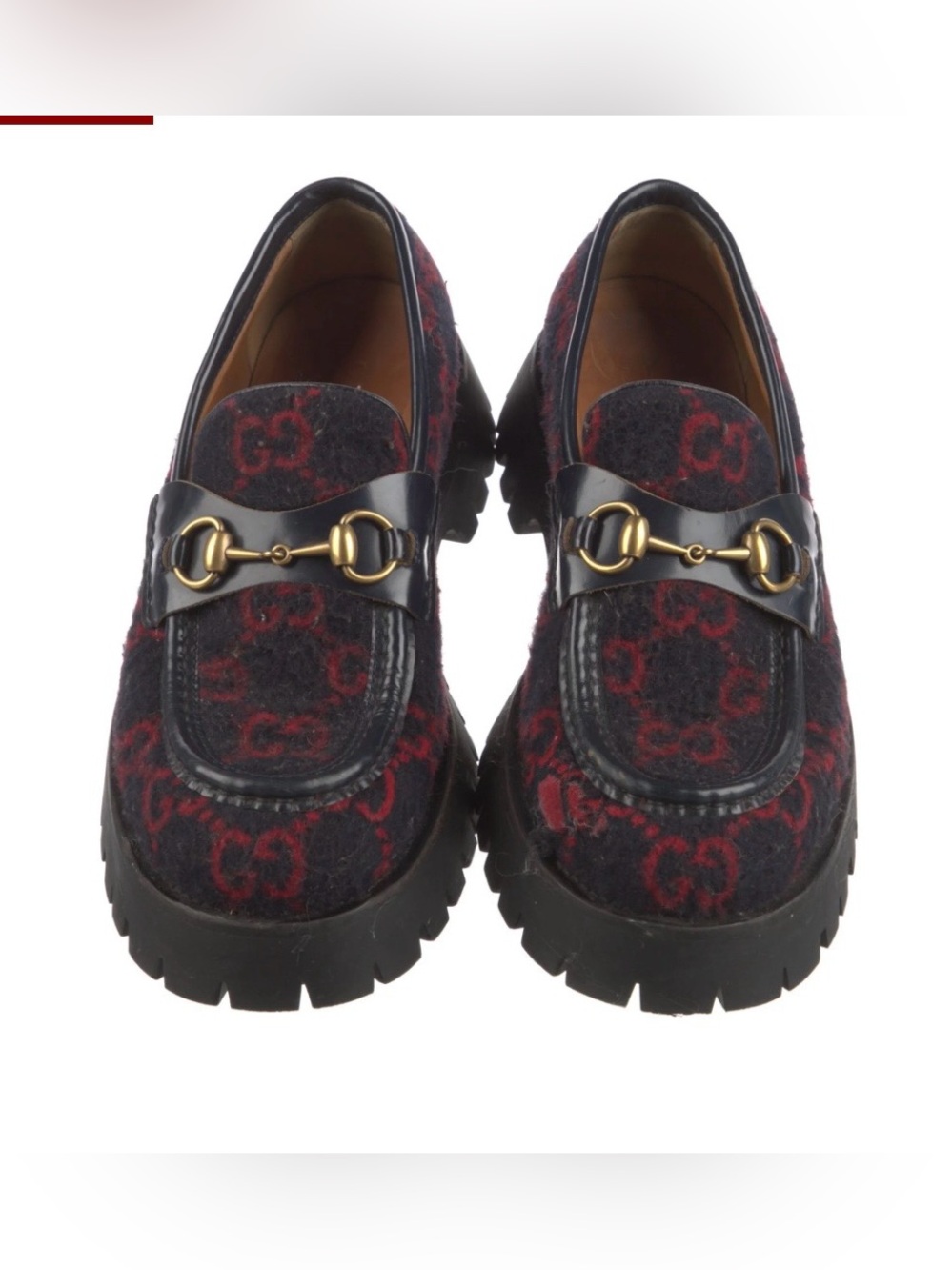 Gucci Horsebit Accent Velvet Loafers